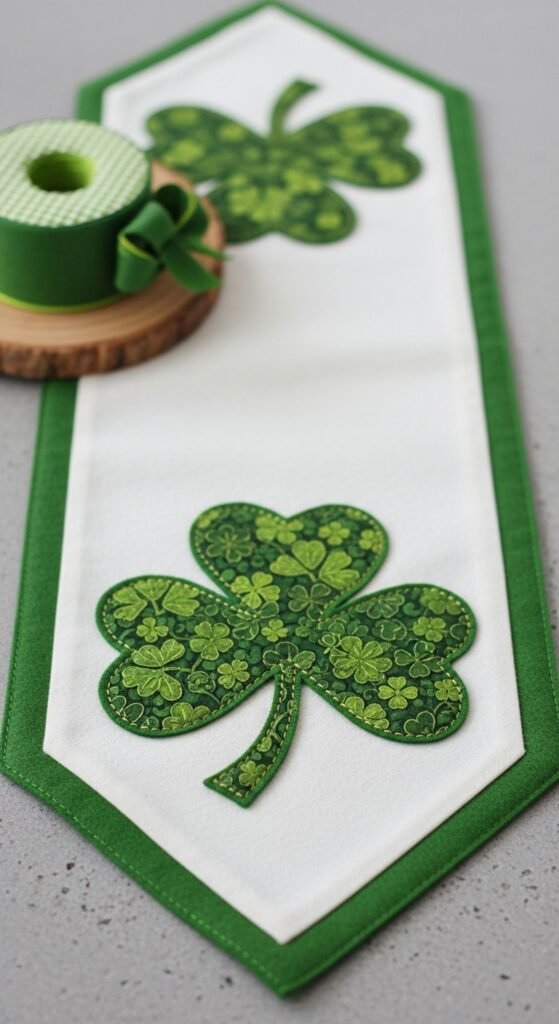 Felt Clover Appliqué Runner