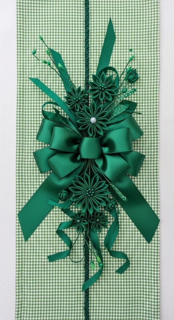 Gingham Green Check Runner