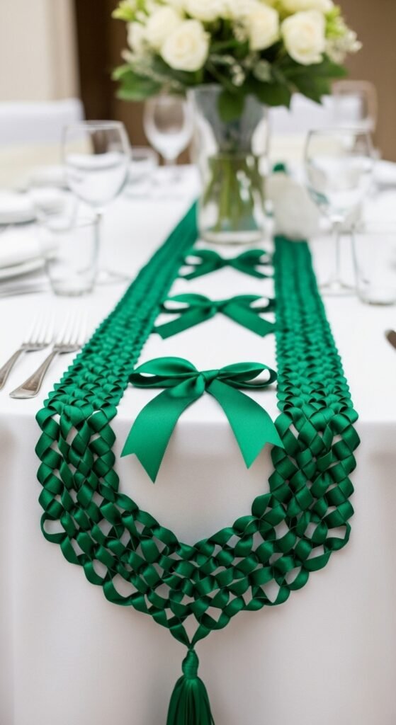 Layered Runner Over Tablecloth