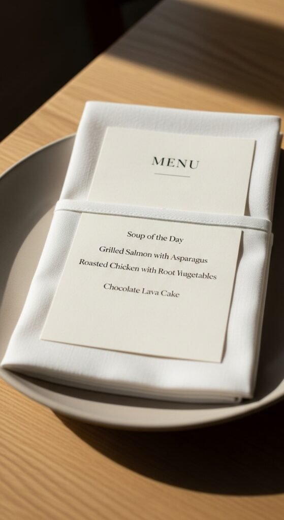 Pocket with Menu Card
