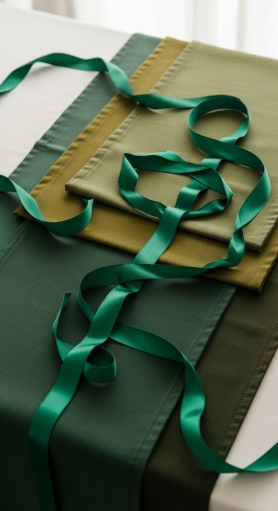 Two-Tone Green Layered Runner