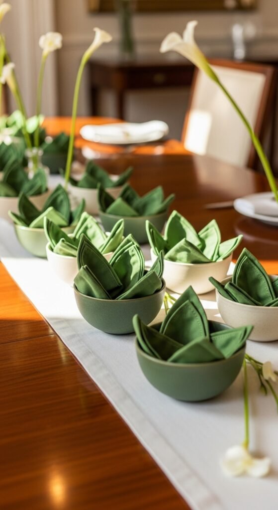 Ceramic Bowls With Fabric Accents