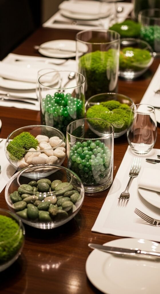 Clear Bowls With Natural Fillers