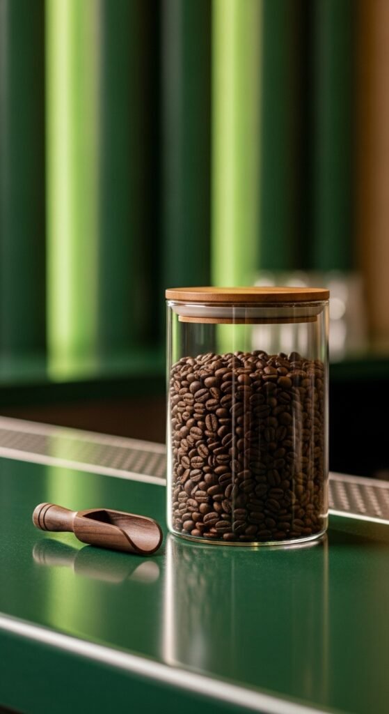 Glass Jar With Wooden Lid