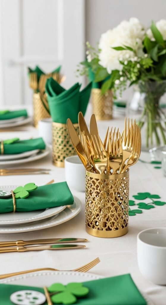 Gold Accent Flatware Holders