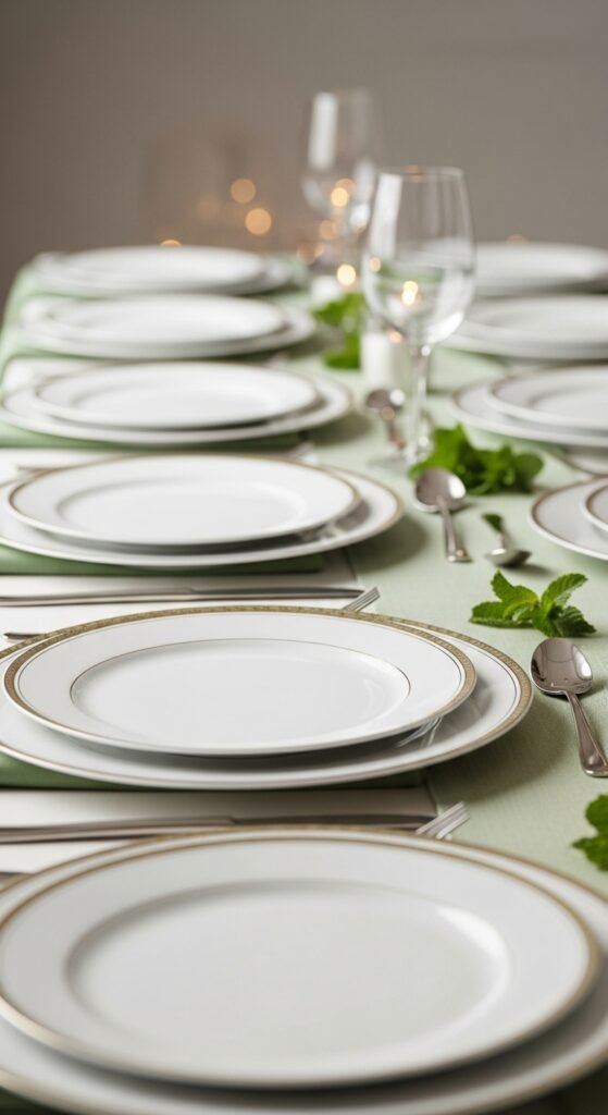 Gold Rim Dessert Plates