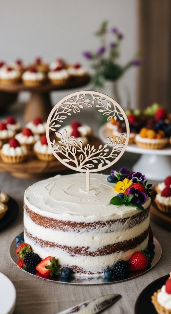 Wooden Cake Topper