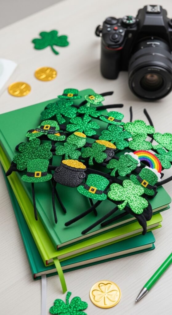 Green Notebook Stack