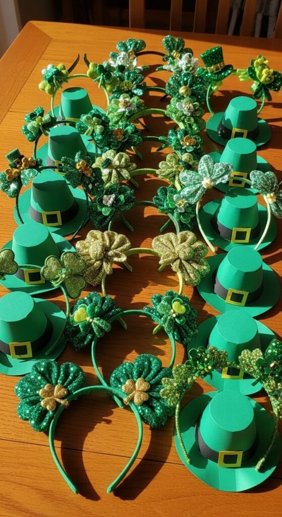Folded Paper Leprechaun Hats