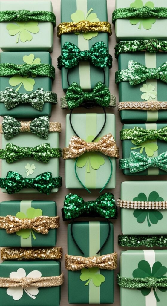 Paper Clover Gift Wrap Accents