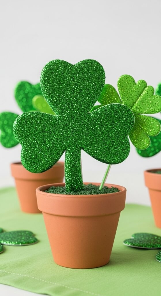 Mini Potted Clover Centerpieces