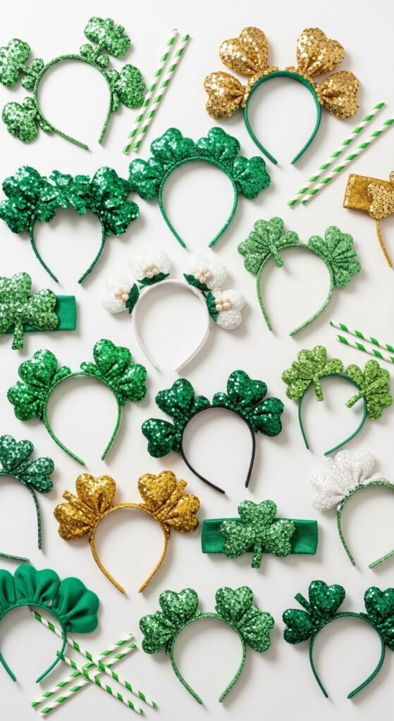 Green-and-White Striped Straws