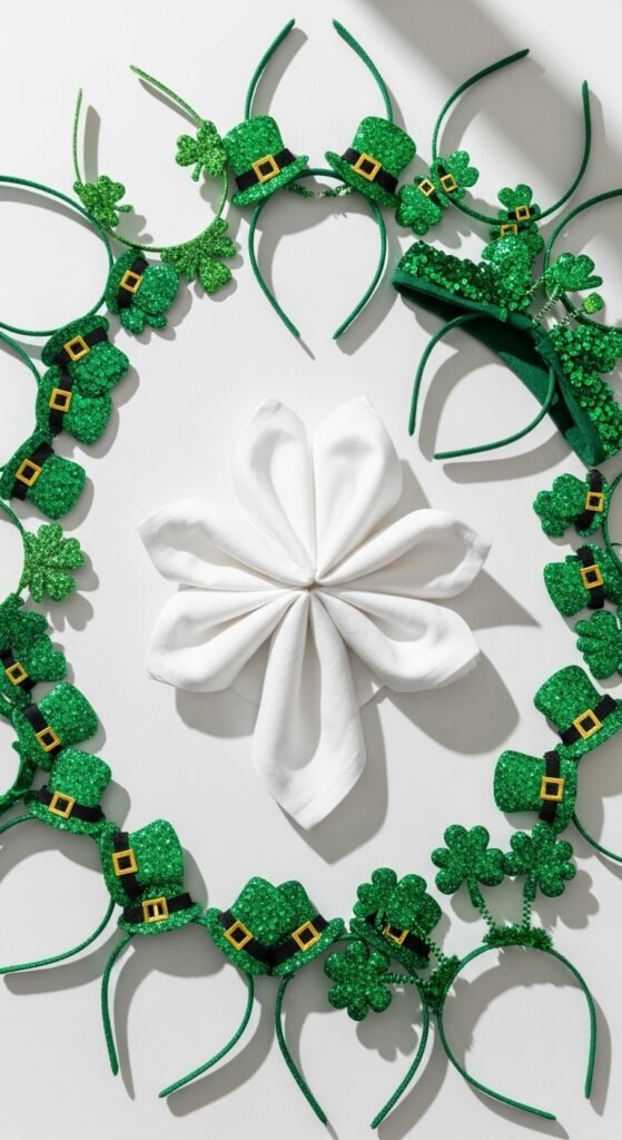 Simple Shamrock Napkin Folds