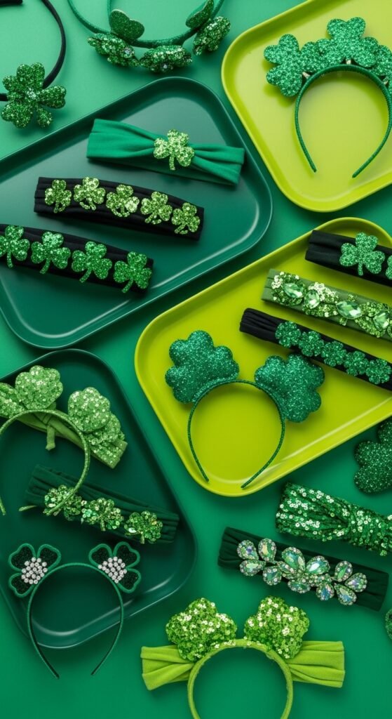Coordinated Green Serving Trays