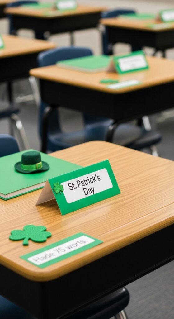 Green-Themed Desk Name Tags