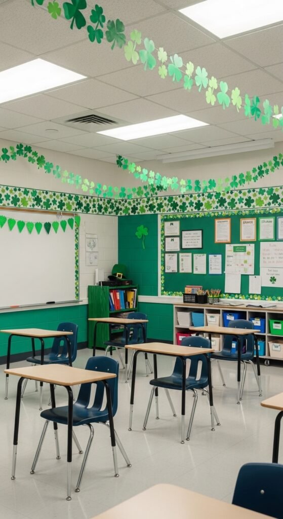 Shamrock Pattern Wall Borders