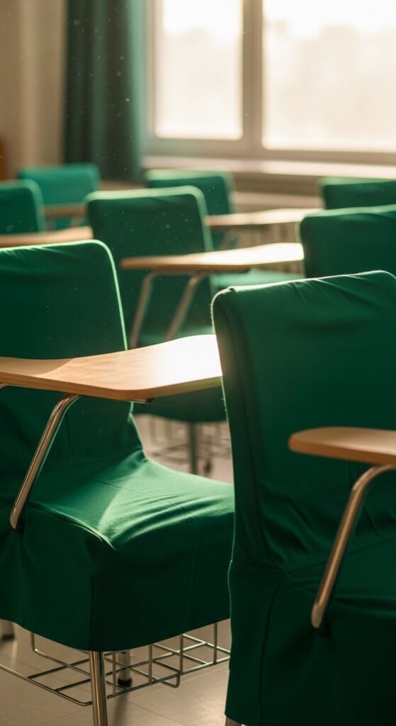 Green Fabric Chair Covers