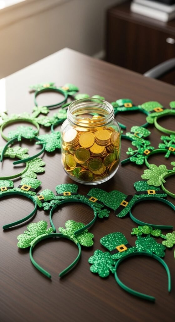 Gold Coin Jar Desk Accent