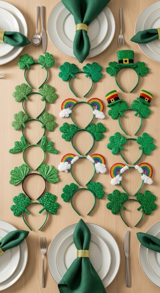 Neutral Plates with Green Napkins