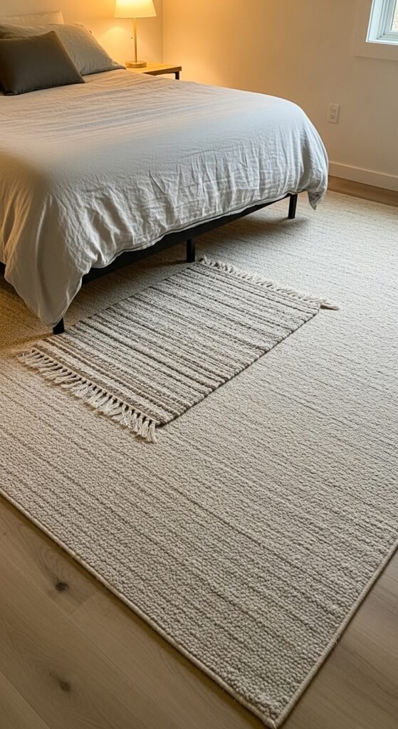 Layer Rugs for Warmth Underfoot