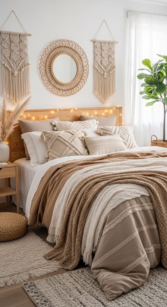 how to style cozy boho bedroom