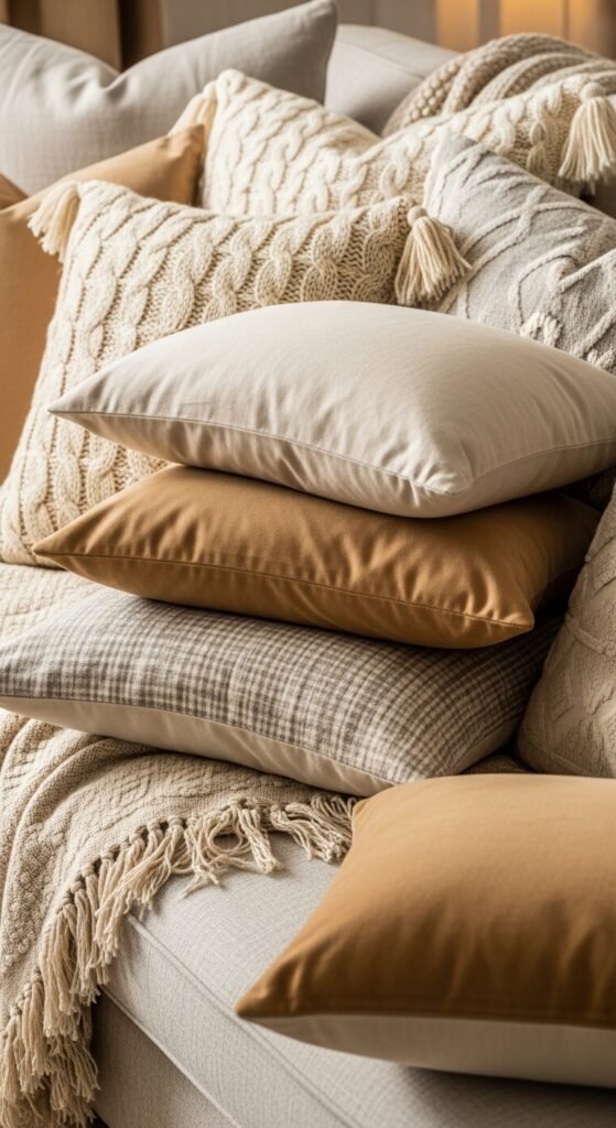 Layer Throw Pillows for Instant Comfort