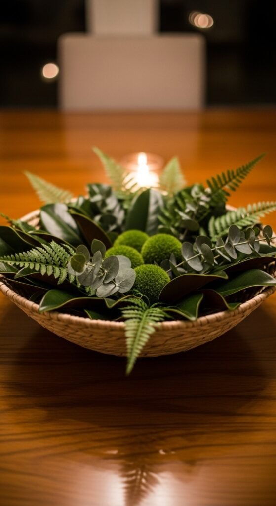 Low Basket With Green Fillers