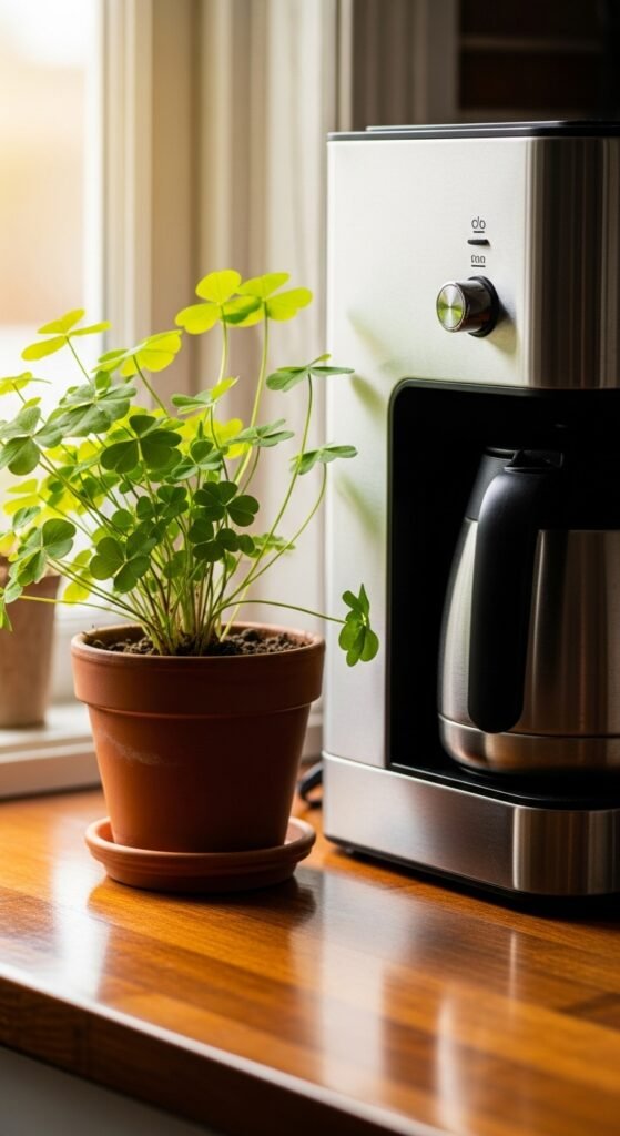 Mini Clover Plant Accent