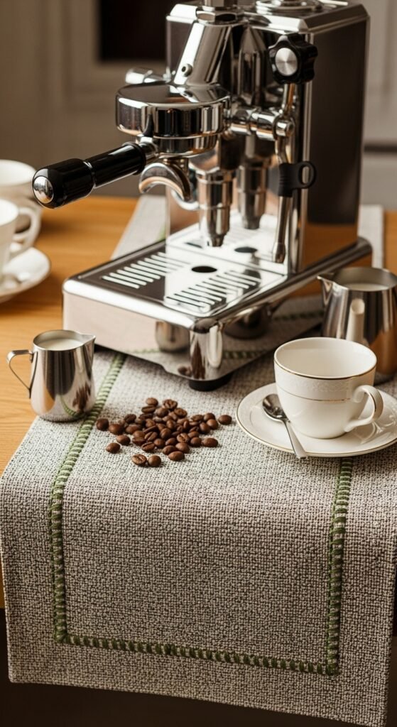 Neutral Runner With Green Stitching