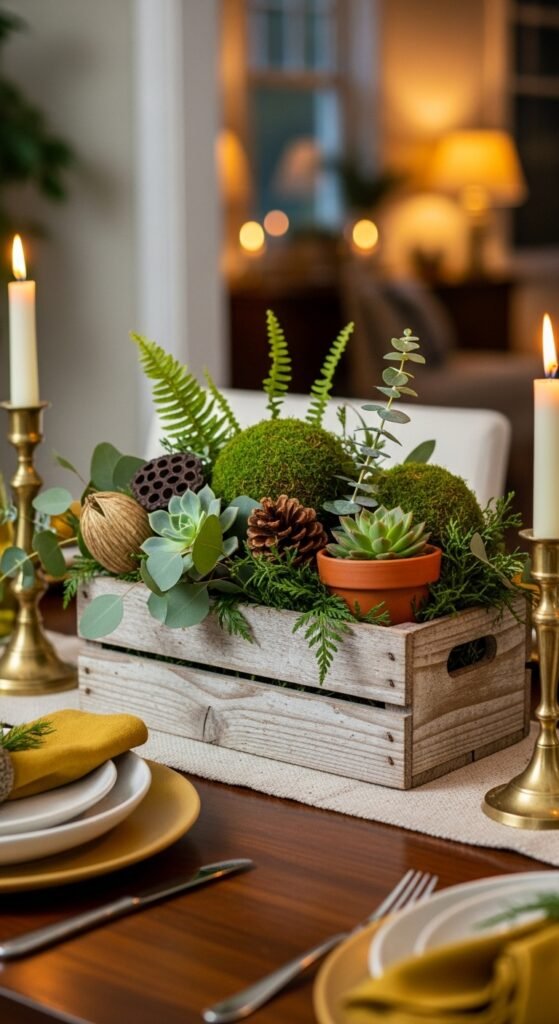 Rustic Crate With Green Details