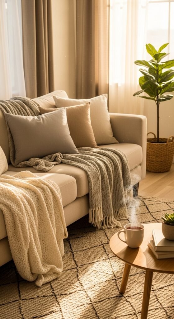 how to use soft decor elements cozy