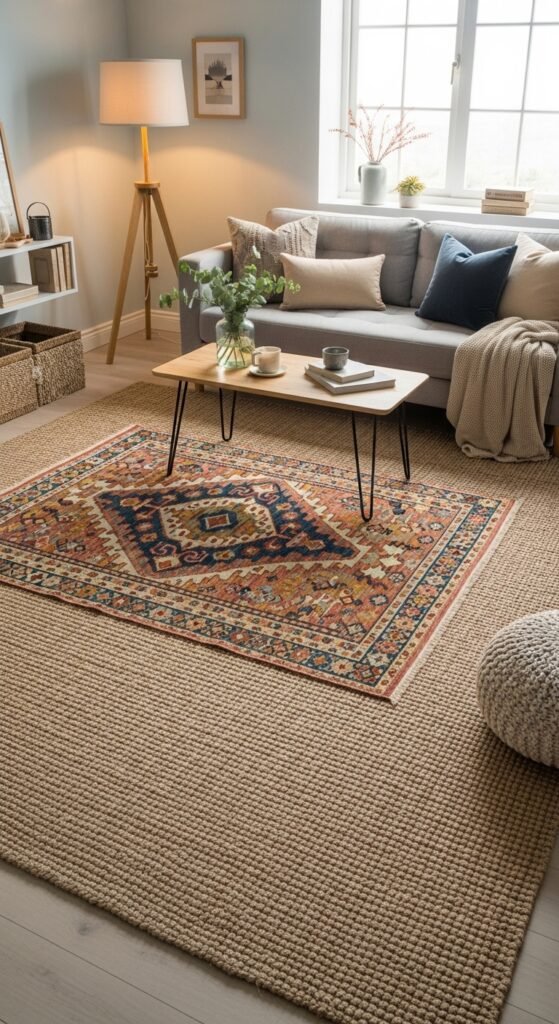 Layer Rugs for Warmth and Texture