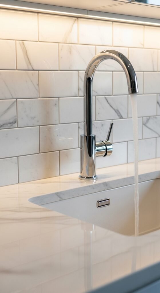 Marble Subway Tile Backsplash