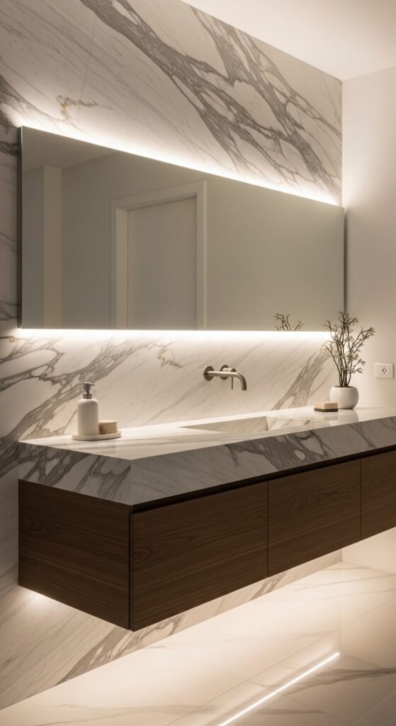 Marble Vanity Backsplash