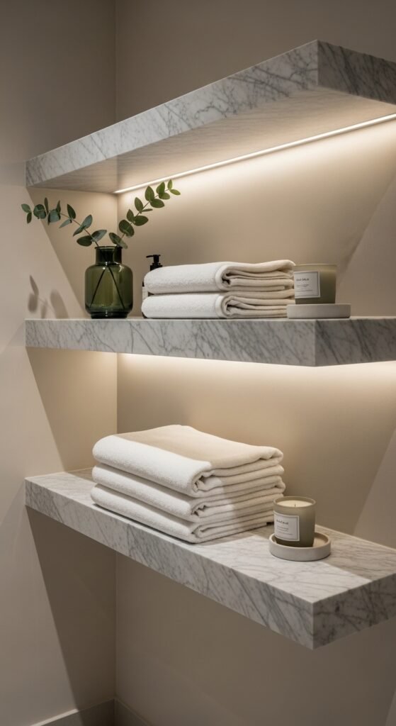 Marble Floating Shelves