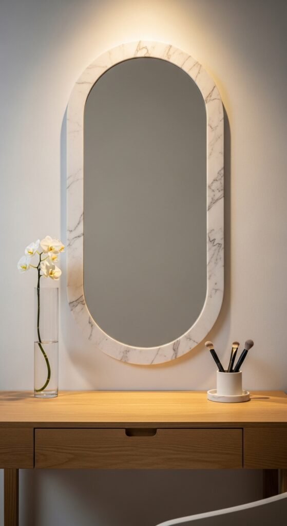 Marble Bathroom Mirror Frame