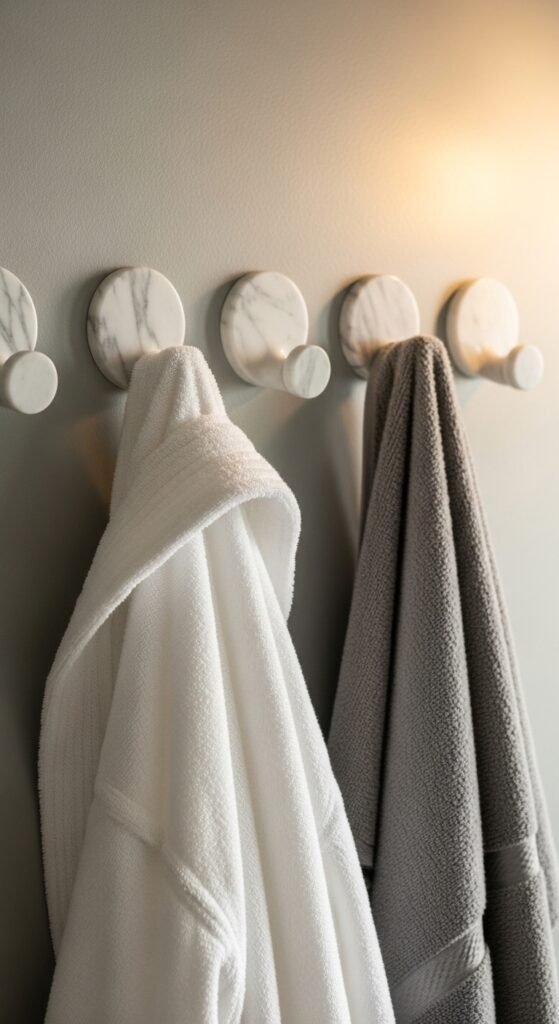 Marble-Look Bathroom Hooks