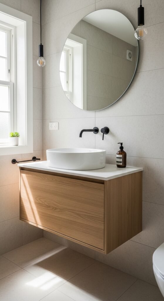 Floating Vanity for Open Floor Space