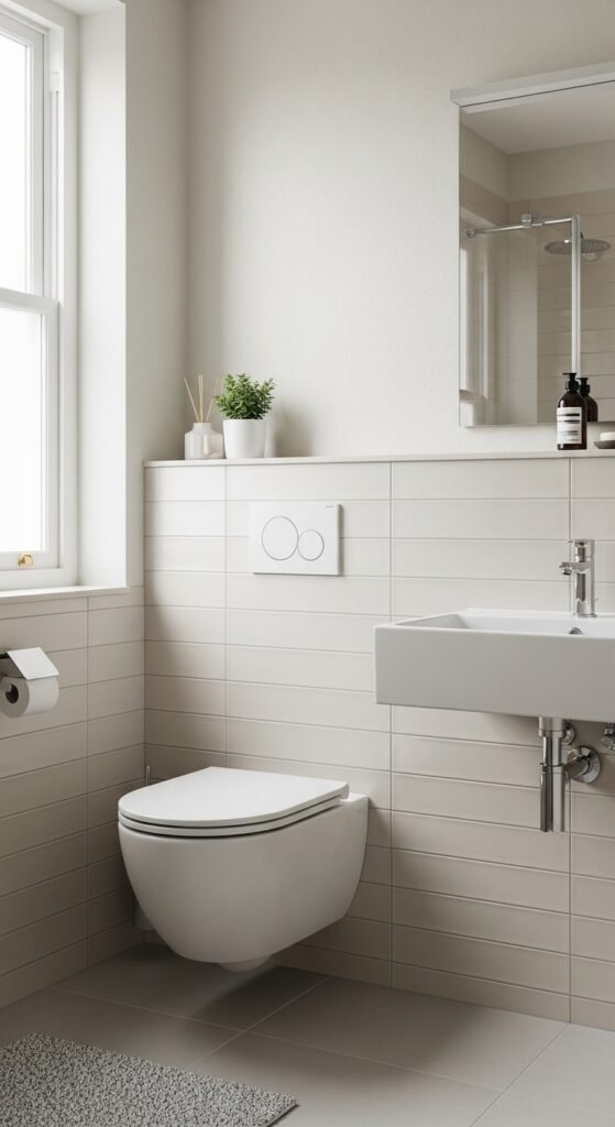 Compact Wall-Mounted Toilet