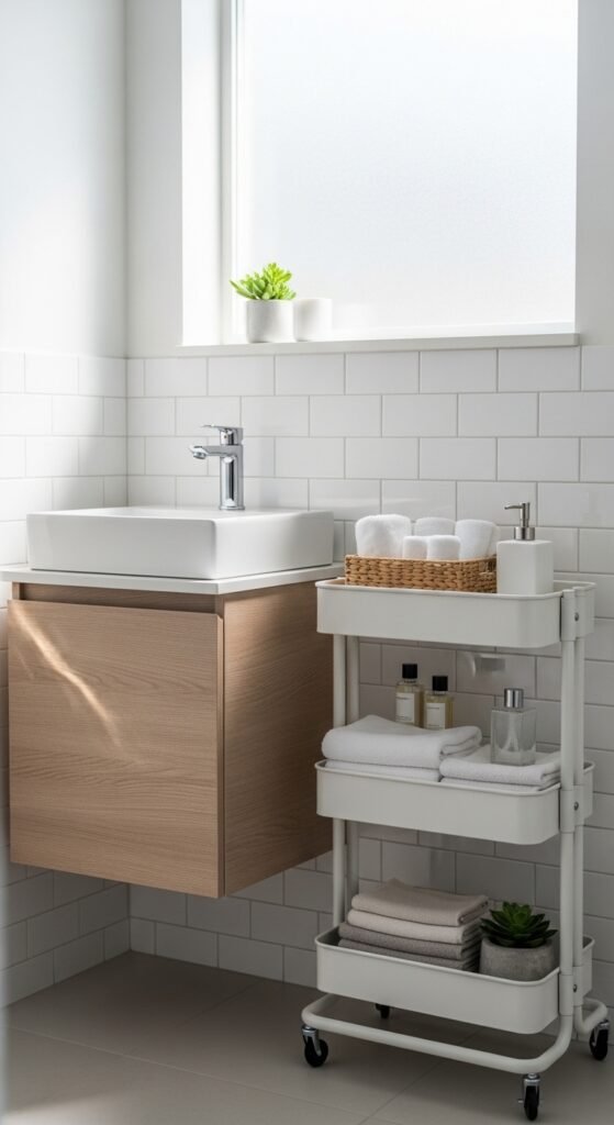 Narrow Rolling Storage Cart