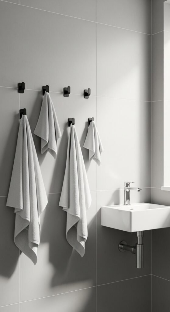 Wall Hooks Instead of Towel Bars