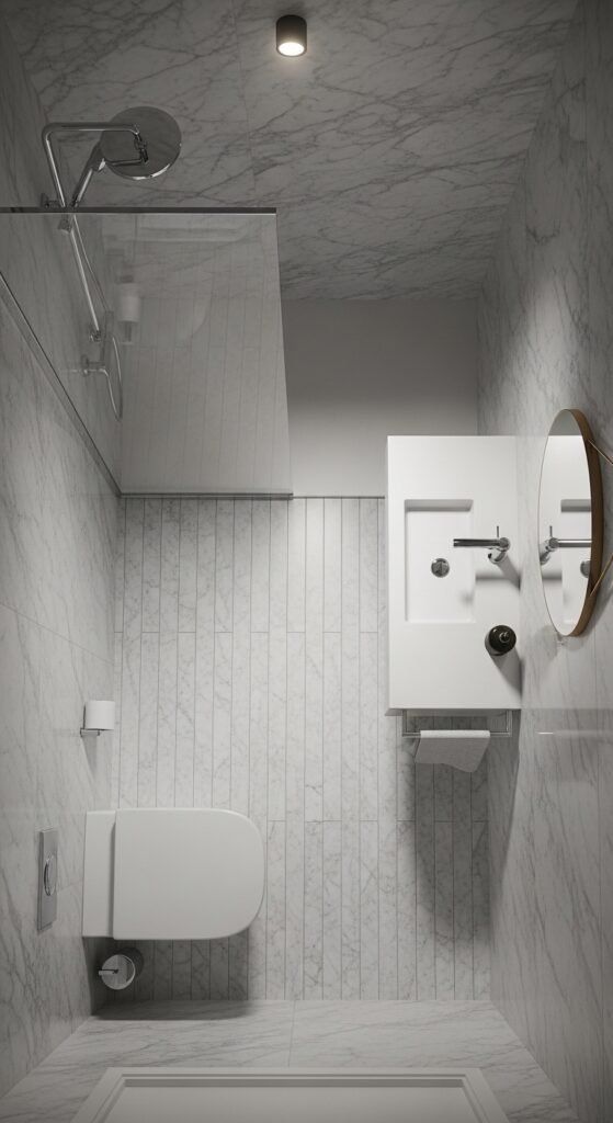 Use Narrow Marble Flooring Planks