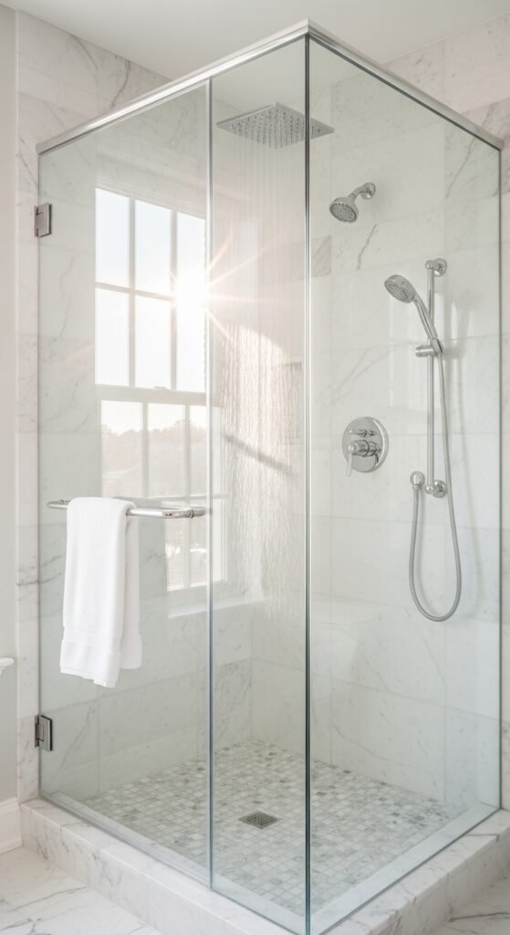 Opt for Clear Shower Doors Instead of Curtains