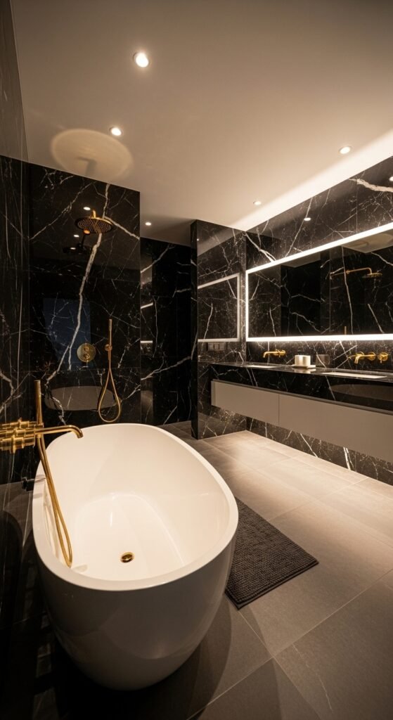 black marble bathroom ideas