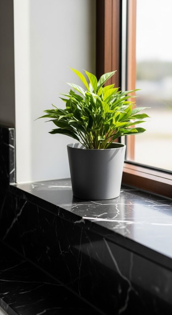 Black Marble Window Sill