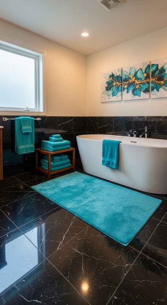 Black Marble with Colored Accents