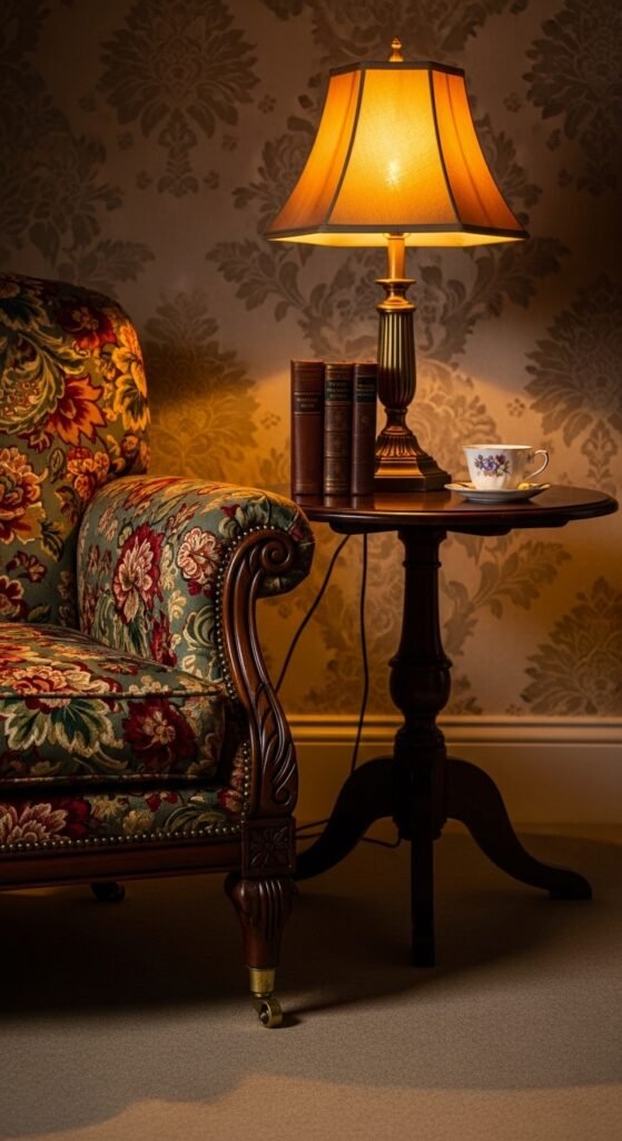 Floral Upholstered Armchair