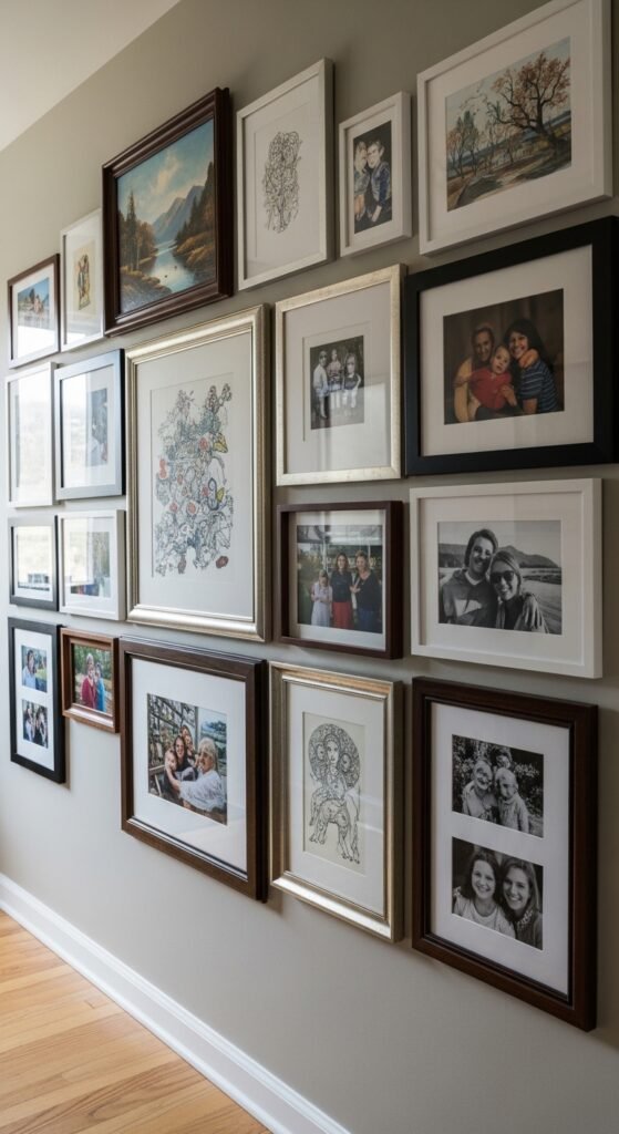 Gallery Wall with Rental-Friendly Frames