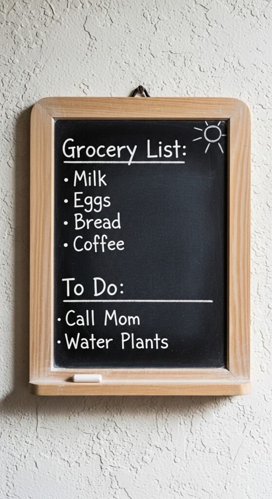 Chalkboard or Whiteboard Message Area