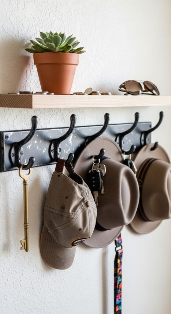 Minimal Wall Hooks with Shelf